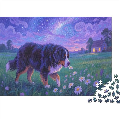 Berner BerghundPuzzles 500 Teile Schwer Puzzle Spielzeug Pädagogisches Spiel Impossible Herausforderungsspielzeug Für Erwachsene Und Kinder Ab 14 Jahren 500pcs (52x38cm) von PXBDUASIE