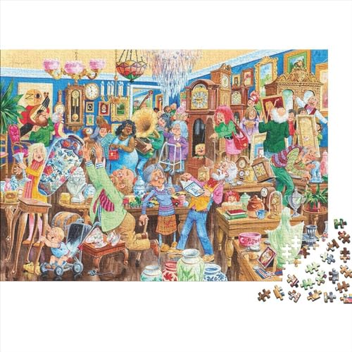 Beschäftigte Zeit Puzzles 1000 Teile Schwer Puzzle Spielzeug Lernspiel Impossible Herausforderung Spielzeug Für Erwachsene Und Kinder Ab 14 Jahren 1000pcs (75x50cm) von PXBDUASIE