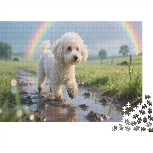 Bichon FrisePuzzle 300-teilige Schwer Puzzle Spielzeug Lernspiel Impossible Herausforderung Spielzeug Für Erwachsene Und Kinder in Bewährter 300pcs (40x28cm) von PXBDUASIE