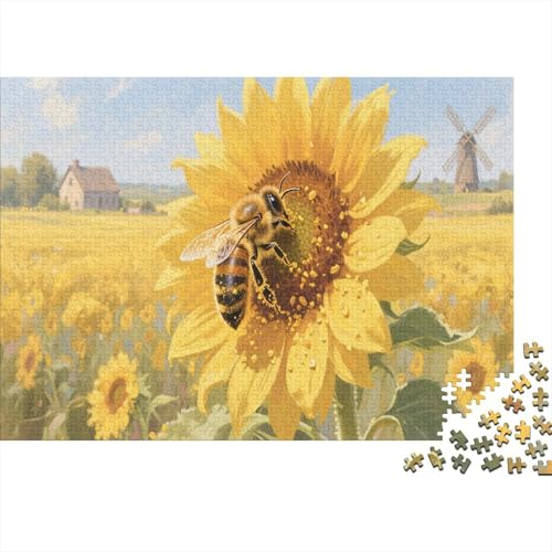 BienePuzzle 300 Teile Schwer Puzzle Spielzeug Lernspiel Impossible Herausforderungsspielzeug Für Erwachsene Und Kinder Ab 12 Jahren 300pcs (40x28cm) von PXBDUASIE