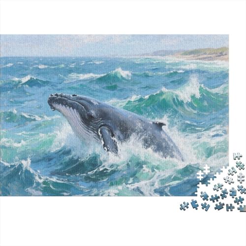 Blauer WalPuzzle 300 Teile Schwer Puzzle Spielzeug Lernspiel Impossible Herausforderung Spielzeug Für Erwachsene Kinder 300pcs (40x28cm) von PXBDUASIE