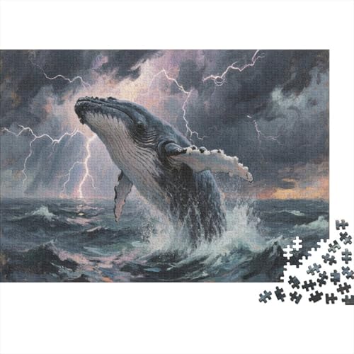 Blauer WalPuzzle 300-teilige Schwer Puzzle Spielzeug Pädagogisches Spiel Impossible Herausforderungsspielzeug Für Erwachsene Kinder 300pcs (40x28cm) von PXBDUASIE
