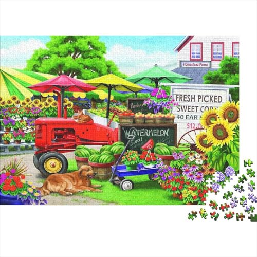 Blumen FrüchtePuzzle 1000-teilige Schwer Puzzle Spielzeug Lernspiel Impossible Herausforderung Spielzeug Für Erwachsene Und Kinder Ab 12 Jahren 1000pcs (75x50cm) von PXBDUASIE