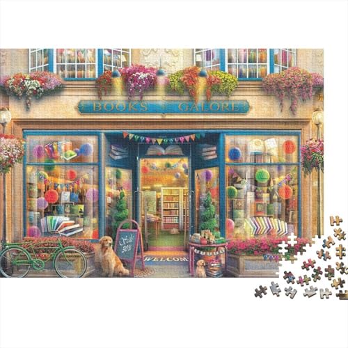 Buchhandlung Puzzle 1000 Teile Schwer Puzzle Spielzeug Pädagogisches Spiel Impossible Herausforderungsspielzeug Für Erwachsene Kinder 1000pcs (75x50cm) von PXBDUASIE