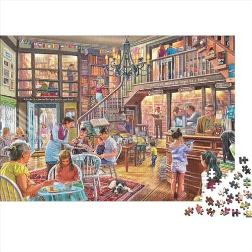Buchhandlung Puzzles 1000 Teile Schwer Puzzle Spielzeug Pädagogisches Spiel Impossible Herausforderung Spielzeug Für Erwachsene Und Kinder in Bewährter 1000pcs (75x50cm) von PXBDUASIE