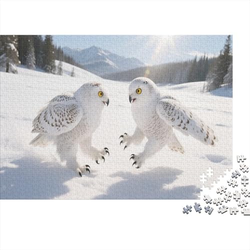 Búho von SchneePuzzle 1000 Teile Schwer Puzzle Spielzeug Lernspiel Impossible Herausforderung Spielzeug Für Erwachsene Und Kinder Ab 12 Jahren 1000pcs (75x50cm) von PXBDUASIE
