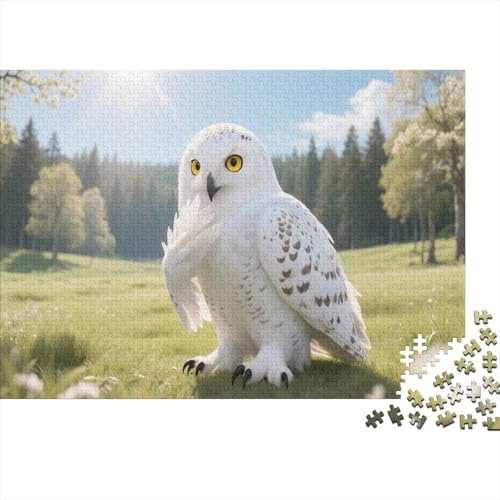 Búho von SchneePuzzle 1000 Teile Schwer Puzzle Spielzeug Pädagogisches Spiel Impossible Herausforderungsspielzeug Für Erwachsene Kinder 1000pcs (75x50cm) von PXBDUASIE