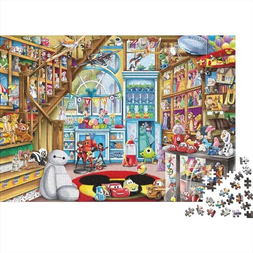 Cartoon Paradise Puzzle 1000 Teile Schwer Puzzle Spielzeug Pädagogisches Spiel Impossible Herausforderungsspielzeug Für Erwachsene Kinder 1000pcs (75x50cm) von PXBDUASIE