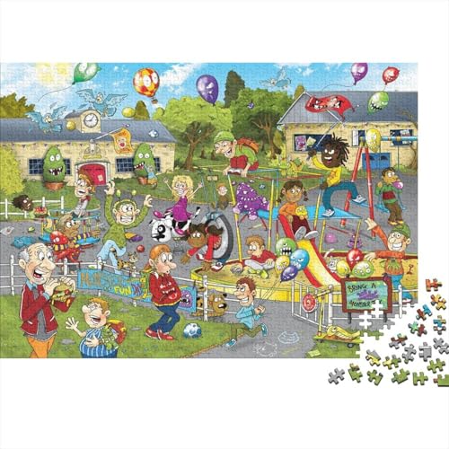 Cartoon-UnterhaltungPuzzles 300 Teile Schwer Puzzle Spielzeug Pädagogisches Spiel Impossible Herausforderung Spielzeug Für Erwachsene Kinder 300pcs (40x28cm) von PXBDUASIE