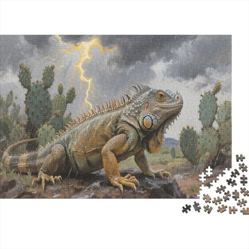 ChameleonPuzzle 300-teilige Schwer Puzzle Spielzeug Pädagogisches Spiel Impossible Herausforderungsspielzeug Für Erwachsene Kinder 300pcs (40x28cm) von PXBDUASIE