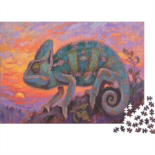 ChameleonPuzzles 1000 Teile Schwer Puzzle Spielzeug Lernspiel Impossible Herausforderung Spielzeug Für Erwachsene Und Kinder Ab 14 Jahren 1000pcs (75x50cm) von PXBDUASIE