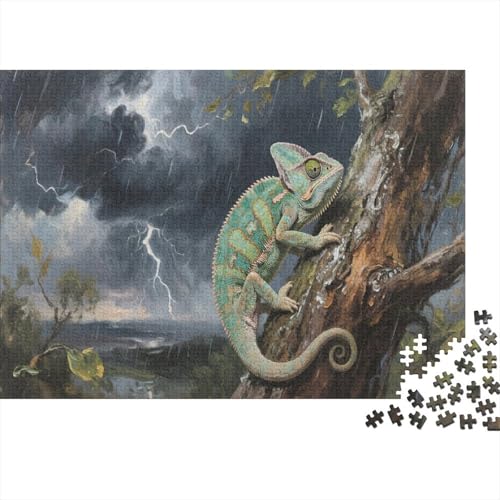 ChameleonPuzzles 500-teilige Schwer Puzzle Spielzeug Lernspiel Impossible Herausforderungsspielzeug Für Erwachsene Und Kinder in Bewährter 500pcs (52x38cm) von PXBDUASIE