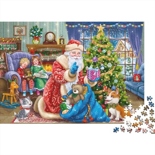 Christmas Puzzle 500 Teile Schwer Puzzle Spielzeug Lernspiel Impossible Herausforderungsspielzeug Für Erwachsene Und Kinder Ab 12 Jahren 500pcs (52x38cm) von PXBDUASIE
