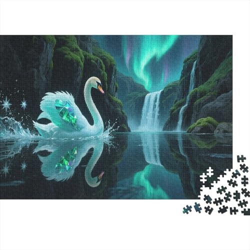 CisnePuzzle 300-teilige Schwer Puzzle Spielzeug Lernspiel Impossible Herausforderungsspielzeug Für Erwachsene Und Kinder in Bewährter 300pcs (40x28cm) von PXBDUASIE