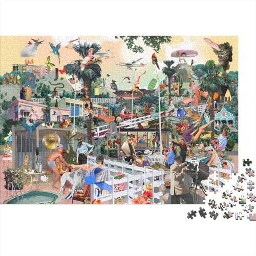 Collage (2) Puzzle 300 Teile Schwer Puzzle Spielzeug Pädagogisches Spiel Impossible Herausforderungsspielzeug Für Erwachsene Und Kinder Ab 12 Jahren 300pcs (40x28cm) von PXBDUASIE