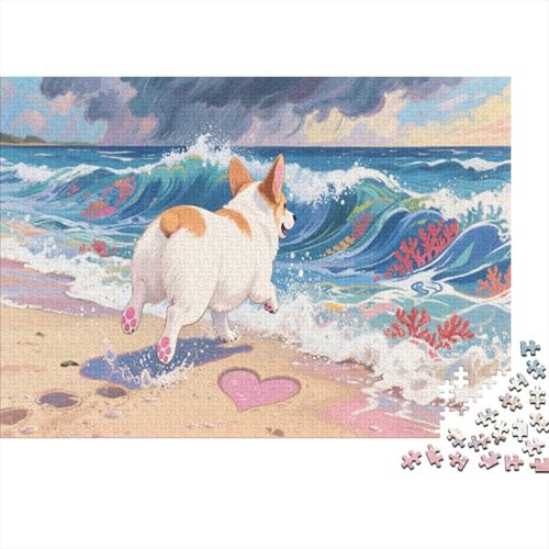 CorgiPuzzle 300 Teile Schwer Puzzle Spielzeug Lernspiel Impossible Herausforderungsspielzeug Für Erwachsene Und Kinder Ab 14 Jahren 300pcs (40x28cm) von PXBDUASIE