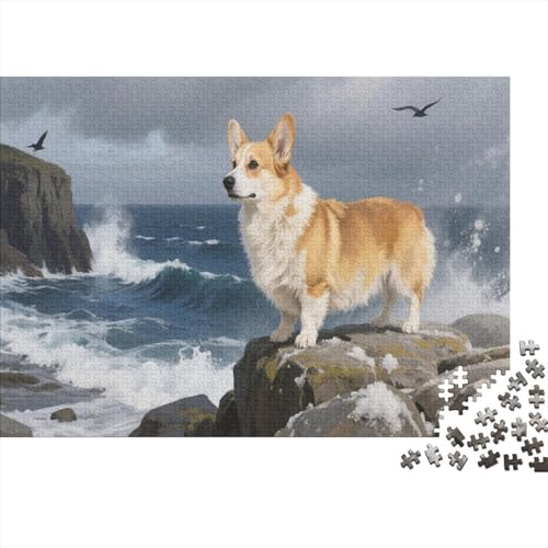 CorgiPuzzle 500 Teile Schwer Puzzle Spielzeug Pädagogisches Spiel Impossible Herausforderungsspielzeug Für Erwachsene Und Kinder Ab 14 Jahren 500pcs (52x38cm) von PXBDUASIE