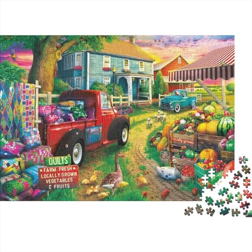 Country Shop Puzzles 300 Teile Schwer Puzzle Spielzeug Pädagogisches Spiel Impossible Herausforderung Spielzeug Für Erwachsene Und Kinder in Bewährter 300pcs (40x28cm) von PXBDUASIE