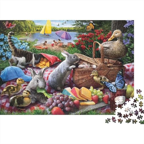 Cute Animals Puzzle 300 Teile Schwer Puzzle Spielzeug Pädagogisches Spiel Impossible Herausforderungsspielzeug Für Erwachsene Und Kinder in Bewährter 300pcs (40x28cm) von PXBDUASIE