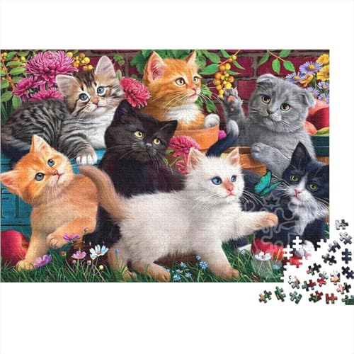 Cute Animals Puzzle 500-teilige Schwer Puzzle Spielzeug Lernspiel Impossible Herausforderung Spielzeug Für Erwachsene Kinder 500pcs (52x38cm) von PXBDUASIE