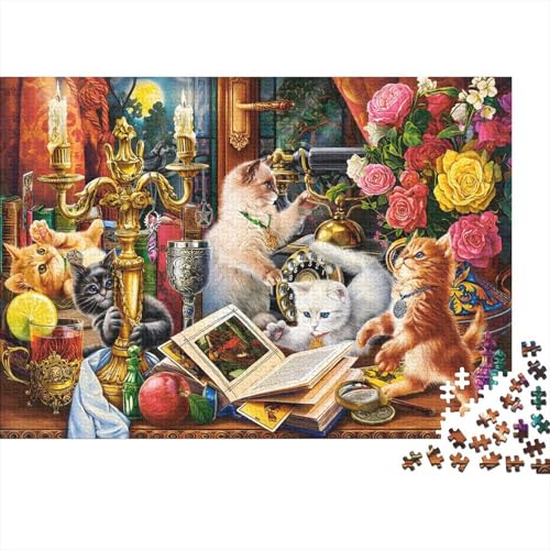Cute Animals Puzzles 1000 Teile Schwer Puzzle Spielzeug Lernspiel Impossible Herausforderung Spielzeug Für Erwachsene Kinder 1000pcs (75x50cm) von PXBDUASIE