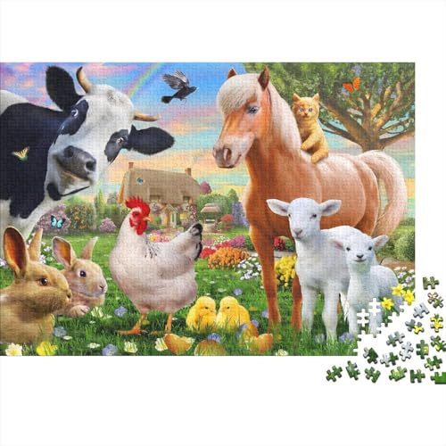 Cute Animals Puzzles 500 Teile Schwer Puzzle Spielzeug Lernspiel Impossible Herausforderung Spielzeug Für Erwachsene Und Kinder in Bewährter 500pcs (52x38cm) von PXBDUASIE