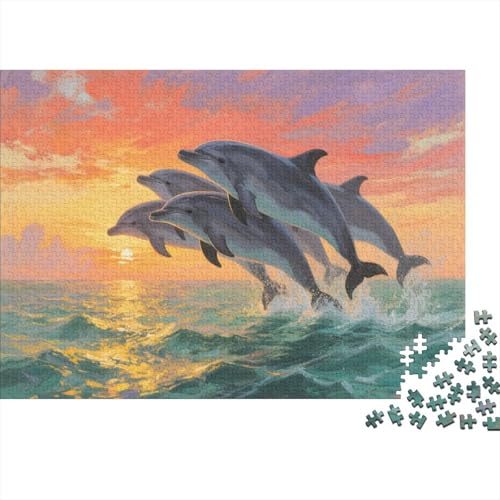 DelphinPuzzles 300 Teile Schwer Puzzle Spielzeug Lernspiel Impossible Herausforderung Spielzeug Für Erwachsene Und Kinder Ab 12 Jahren 300pcs (40x28cm) von PXBDUASIE
