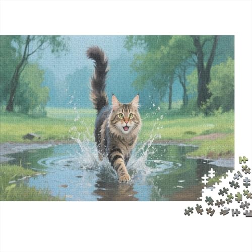 Der Maine CoonPuzzle 300 Teile Schwer Puzzle Spielzeug Lernspiel Impossible Herausforderungsspielzeug Für Erwachsene Und Kinder Ab 12 Jahren 300pcs (40x28cm) von PXBDUASIE