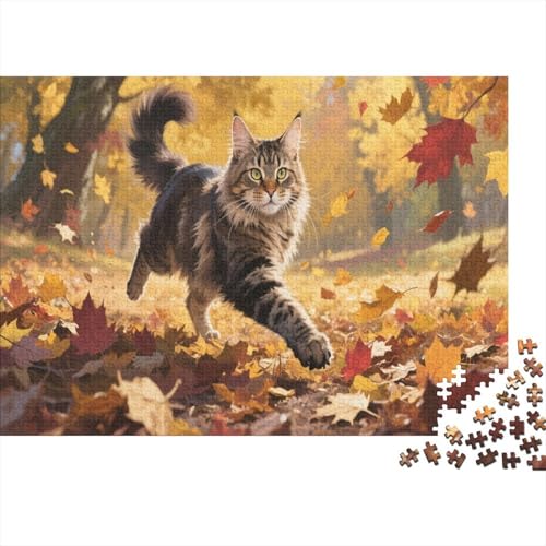 Der Maine CoonPuzzles 500 Teile Schwer Puzzle Spielzeug Lernspiel Impossible Herausforderung Spielzeug Für Erwachsene Und Kinder Ab 14 Jahren 500pcs (52x38cm) von PXBDUASIE