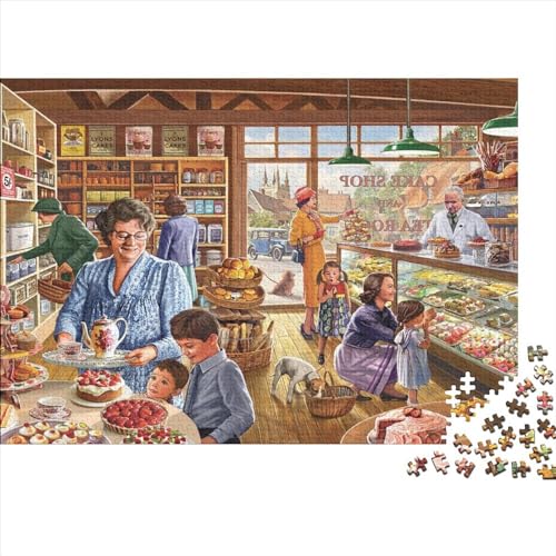 DesserthausPuzzle 1000 Teile Schwer Puzzle Spielzeug Pädagogisches Spiel Impossible Herausforderungsspielzeug Für Erwachsene Kinder 1000pcs (75x50cm) von PXBDUASIE