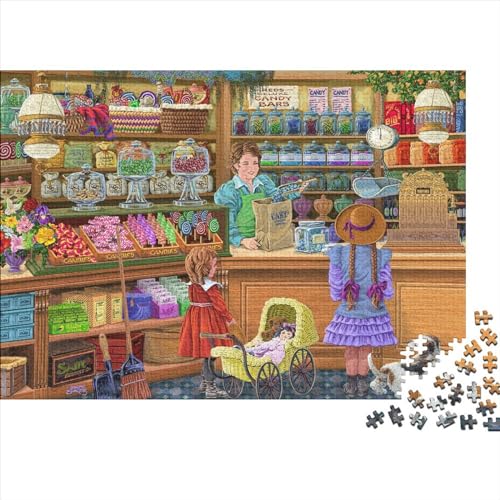 DesserthausPuzzles 500 Teile Schwer Puzzle Spielzeug Lernspiel Impossible Herausforderungsspielzeug Für Erwachsene Und Kinder Ab 14 Jahren 500pcs (52x38cm) von PXBDUASIE