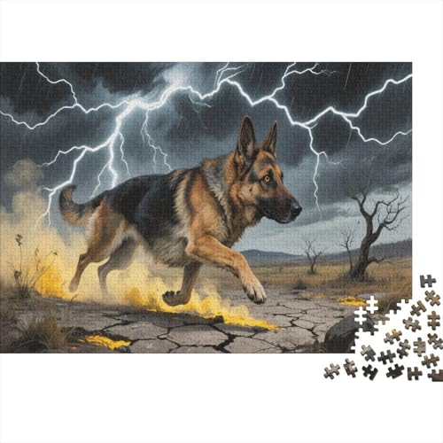 Deutscher SchäferPuzzle 1000 Teile Schwer Puzzle Spielzeug Lernspiel Impossible Herausforderung Spielzeug Für Erwachsene Und Kinder in Bewährter 1000pcs (75x50cm) von PXBDUASIE