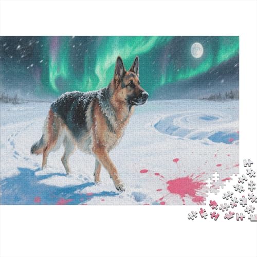Deutscher SchäferPuzzles 300 Teile Schwer Puzzle Spielzeug Lernspiel Impossible Herausforderungsspielzeug Für Erwachsene Kinder 300pcs (40x28cm) von PXBDUASIE