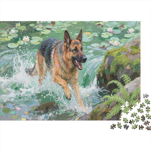 Deutscher SchäferPuzzles 300 Teile Schwer Puzzle Spielzeug Lernspiel Impossible Herausforderungsspielzeug Für Erwachsene Kinder 300pcs (40x28cm) von PXBDUASIE