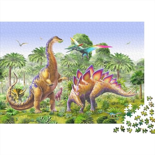 Dinosaur Puzzles 300 Teile Schwer Puzzle Spielzeug Lernspiel Impossible Herausforderung Spielzeug Für Erwachsene Kinder 300pcs (40x28cm) von PXBDUASIE