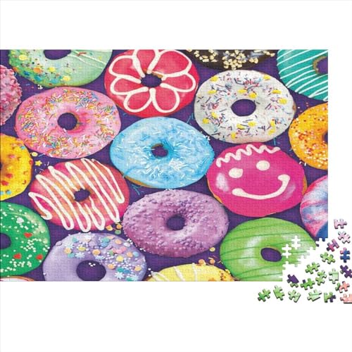 Donut Fest Puzzle 300 Teile Schwer Puzzle Spielzeug Lernspiel Impossible Herausforderung Spielzeug Für Erwachsene Und Kinder in Bewährter 300pcs (40x28cm) von PXBDUASIE