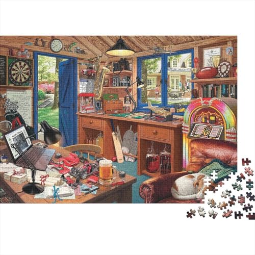Einfaches StudioPuzzles 1000 Teile Schwer Puzzle Spielzeug Lernspiel Impossible Herausforderung Spielzeug Für Erwachsene Kinder 1000pcs (75x50cm) von PXBDUASIE