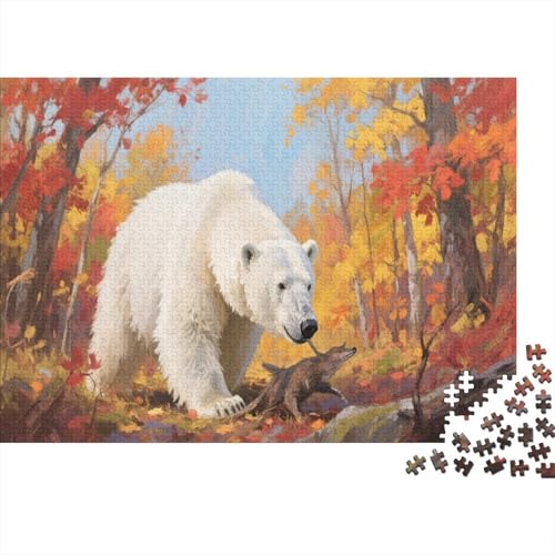 EisbärPuzzle 300 Teile Schwer Puzzle Spielzeug Lernspiel Impossible Herausforderungsspielzeug Für Erwachsene Und Kinder Ab 14 Jahren 300pcs (40x28cm) von PXBDUASIE