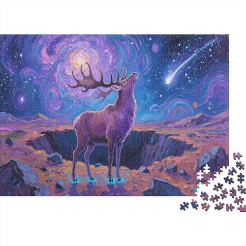 ElchPuzzle 300-teilige Schwer Puzzle Spielzeug Lernspiel Impossible Herausforderungsspielzeug Für Erwachsene Und Kinder Ab 14 Jahren 300pcs (40x28cm) von PXBDUASIE