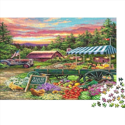 Ernte Puzzle 300 Teile Schwer Puzzle Spielzeug Pädagogisches Spiel Impossible Herausforderungsspielzeug Für Erwachsene Und Kinder Ab 12 Jahren 300pcs (40x28cm) von PXBDUASIE