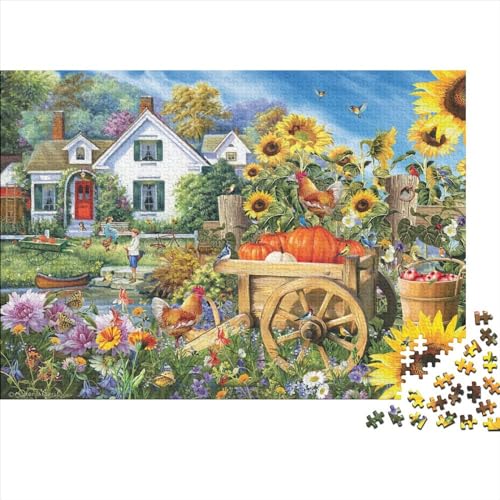 Ernte Puzzle 500-teilige Schwer Puzzle Spielzeug Pädagogisches Spiel Impossible Herausforderungsspielzeug Für Erwachsene Kinder 500pcs (52x38cm) von PXBDUASIE