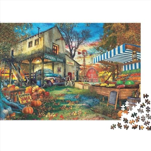 Ernte Puzzles 300-teilige Schwer Puzzle Spielzeug Lernspiel Impossible Herausforderungsspielzeug Für Erwachsene Kinder 300pcs (40x28cm) von PXBDUASIE