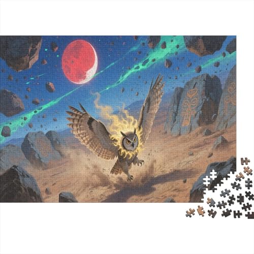 EulePuzzle 1000-teilige Schwer Puzzle Spielzeug Lernspiel Impossible Herausforderung Spielzeug Für Erwachsene Und Kinder Ab 12 Jahren 1000pcs (75x50cm) von PXBDUASIE
