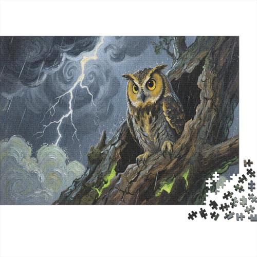 EulePuzzle 500-teilige Schwer Puzzle Spielzeug Pädagogisches Spiel Impossible Herausforderung Spielzeug Für Erwachsene Kinder 500pcs (52x38cm) von PXBDUASIE