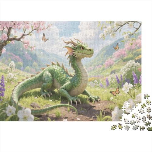 Europäischer DrachePuzzle 1000-teilige Schwer Puzzle Spielzeug Lernspiel Impossible Herausforderung Spielzeug Für Erwachsene Kinder 1000pcs (75x50cm) von PXBDUASIE