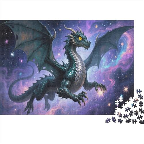 Europäischer DrachePuzzle 300 Teile Schwer Puzzle Spielzeug Pädagogisches Spiel Impossible Herausforderungsspielzeug Für Erwachsene Kinder 300pcs (40x28cm) von PXBDUASIE