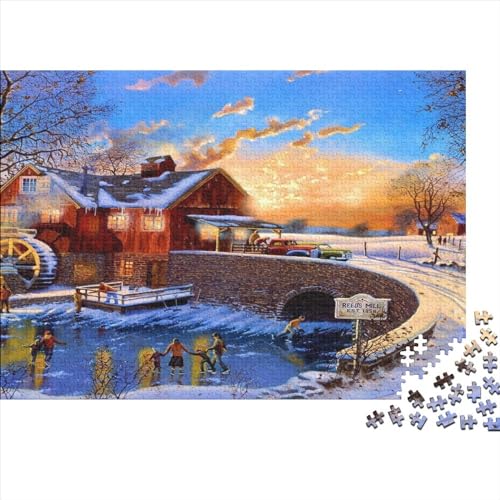 Familie Puzzle 1000 Teile Schwer Puzzle Spielzeug Lernspiel Impossible Herausforderungsspielzeug Für Erwachsene Kinder 1000pcs (75x50cm) von PXBDUASIE
