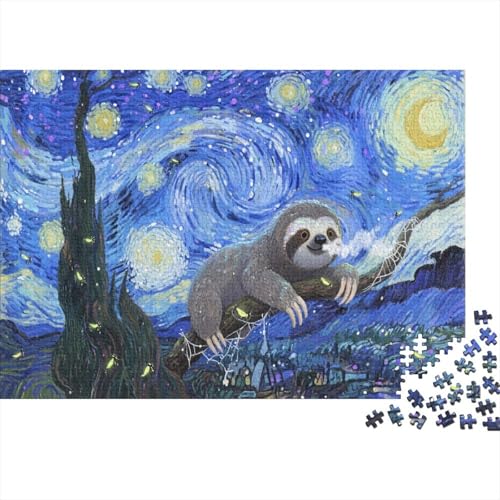 FaulheitPuzzles 1000 Teile Schwer Puzzle Spielzeug Pädagogisches Spiel Impossible Herausforderung Spielzeug Für Erwachsene Kinder 1000pcs (75x50cm) von PXBDUASIE