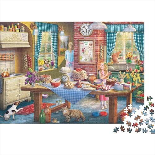 Ferienhaus Puzzle 1000-teilige Schwer Puzzle Spielzeug Pädagogisches Spiel Impossible Herausforderung Spielzeug Für Erwachsene Und Kinder in Bewährter 1000pcs (75x50cm) von PXBDUASIE