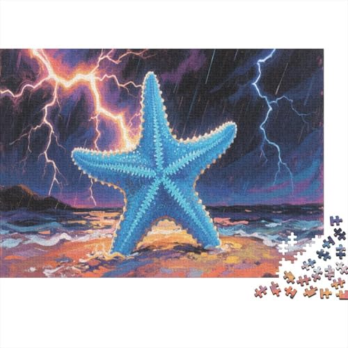 FischsternPuzzles 1000 Teile Schwer Puzzle Spielzeug Lernspiel Impossible Herausforderung Spielzeug Für Erwachsene Kinder 1000pcs (75x50cm) von PXBDUASIE
